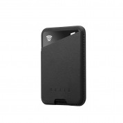 Mujjo MagWallet Leather Card Holder with MagSafe - кожен портфейл (джоб) за прикрепяне към iPhone с MagSafe (черен) 1