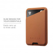 Mujjo MagWallet Leather Card Holder with MagSafe - кожен портфейл (джоб) за прикрепяне към iPhone с MagSafe (кафяв) 14