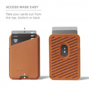 Mujjo MagWallet Leather Card Holder with MagSafe - кожен портфейл (джоб) за прикрепяне към iPhone с MagSafe (кафяв) 11