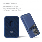 Mujjo MagWallet Leather Card Holder with MagSafe - кожен портфейл (джоб) за прикрепяне към iPhone с MagSafe (син) 13