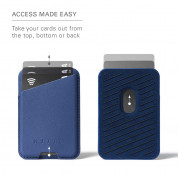 Mujjo MagWallet Leather Card Holder with MagSafe - кожен портфейл (джоб) за прикрепяне към iPhone с MagSafe (син) 12