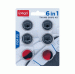 iPega P5006 Silicone Thumb Caps for PS5 - комплект силиконови капачки/бутони за DualSense PS5 контролер (6 броя) (черен-червен) 5