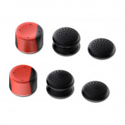 iPega P5006 Silicone Thumb Caps for PS5 - комплект силиконови капачки/бутони за DualSense PS5 контролер (6 броя) (черен-червен)