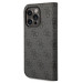 Guess 4G Metal Camera Outline Book Case - дизайнерски кожен калъф, тип портфейл за iPhone 14 Pro (черен) 3