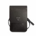 Guess Saffiano Triangle Logo Phone Bag - кожена чанта (портфейл) с презрамка (черен) 1