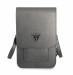 Guess Saffiano Triangle Logo Phone Bag - кожена чанта (портфейл) с презрамка (сив) 1