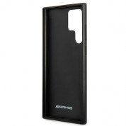 AMG Carbon Effect Leather Case - дизайнерски кожен кейс с висока защита за Samsung Galaxy S22 Ultra (черен) 2