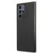 AMG Carbon Effect Leather Case - дизайнерски кожен кейс с висока защита за Samsung Galaxy S22 Ultra (черен) 2