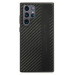 AMG Carbon Effect Leather Case - дизайнерски кожен кейс с висока защита за Samsung Galaxy S22 Ultra (черен) 7
