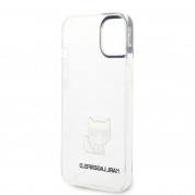 Karl Lagerfeld Choupette Logo Case - дизайнерски кейс с висока защита за iPhone 14 (прозрачен) 3