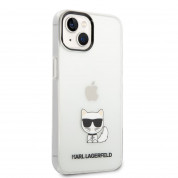 Karl Lagerfeld Choupette Logo Case - дизайнерски кейс с висока защита за iPhone 14 (прозрачен) 1