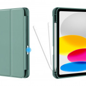 Tech-Protect SC Pen Case - силиконов кейс и поставка за iPad 10 (2022) (тъмнозелен)  2