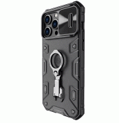 Nillkin CamShield Armor Pro Hard Case - хибриден удароустойчив кейс с пръстен против изпускане за iPhone 14 Pro Max (черен) 2