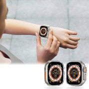 Tech-protect Defense360 Case - качествен твърд кейс с вграден стъклен протектор за дисплея на Apple Watch Ultra 49мм (прозрачен) 5