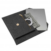 4smart FeltiBag Protective Sleeve - филцов (вълнен) калъф за лаптопи и таблети до 13 инча (черен)