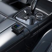 Acefast B8 Car Charger 90W - зарядно за кола с 3xUSB-A и USB-C изходи с технология за бързо зареждане, извод за запалка и дисплей (черен) 4