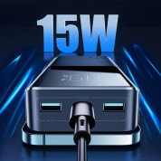 Joyroom 15W Fast Charging Power Bank 30000 mAh - преносима външна батерия с USB-C порт, и 2xUSB-A изхода (черен) 8