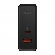Baseus GaN 5 Pro Charger 100W (CCGP090201) - захранване за ел. мрежа за лаптопи, смартфони и таблети с USB-A и USB-C изходи с технология за бързо зареждане и USB-C кабел (черен) 3