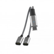 JC USB-C Male to 2xUSB-C Female Adapter MH-273 (gray)