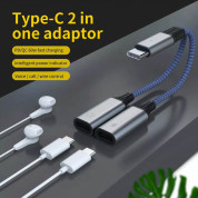 JC USB-C Male to 2xUSB-C Female Adapter MH-273 - активен USB-C адаптер с 2xUSB-C изхода за устройства с USB-C порт (син) 1