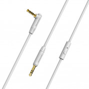 Borofone BL5 Aux Audio Cable - качествен 3.5 мм аудио кабел с микрофон и бутон (100 см) (сив) 2