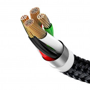 Baseus Three Primary Colors 3-in-1 USB Cable (CAMLT-BSY01) - универсален USB кабел с Lightning, microUSB и USB-C конектори (120 см) (черен) 8