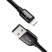 Baseus Three Primary Colors 3-in-1 USB Cable (CAMLT-BSY01) - универсален USB кабел с Lightning, microUSB и USB-C конектори (120 см) (черен) 4