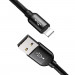 Baseus Three Primary Colors 3-in-1 USB Cable (CAMLT-BSY01) - универсален USB-A кабел с Lightning, microUSB и USB-C конектори (120 см) (черен) 5