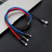 Baseus Three Primary Colors 3-in-1 USB Cable (CAMLT-BSY01) - универсален USB-A кабел с Lightning, microUSB и USB-C конектори (120 см) (черен) 10