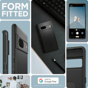 Spigen Thin Fit Case - качествен тънък матиран кейс за Google Pixel 7 (черен) 10