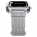 Spigen Metal Fit Pro - удароустойчив хибриден кейс със стоманена каишка за Apple Watch 8 45мм, Apple Watch 7 45мм (сребрист)  8