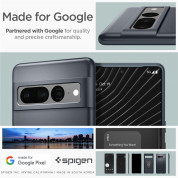 Spigen Thin Fit Case - качествен тънък матиран кейс за Google Pixel 7 Pro (тъмносин) 13