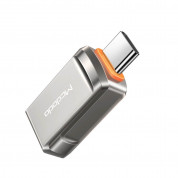Mcdodo USB-C to USB-A OTG Adapter - адаптер от USB-C мъжко към USB-A женско за мобилни устройства с USB-C порт (сив)