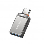 Mcdodo USB-C to USB-A OTG Adapter - адаптер от USB-C мъжко към USB-A женско за мобилни устройства с USB-C порт (сив) 9