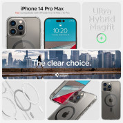 Spigen Ultra Hybrid MagSafe Case - хибриден кейс с висока степен на защита с MagSafe за iPhone 14 Pro Max (карбон-прозрачен)  14
