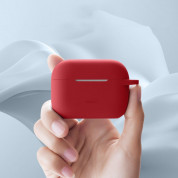 ESR AirPods Pro Bounce Carrying Case - силиконов калъф с карабинер за Apple Airpods Pro 2, AirPods Pro (червен) 5