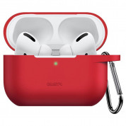 ESR AirPods Pro Bounce Carrying Case - силиконов калъф с карабинер за Apple Airpods Pro 2, AirPods Pro (червен)
