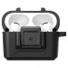 Spigen AirPods Pro Lock Fit Case - хибриден удароустойчив кейс с карабинер за Apple AirPods Pro (черен) 3