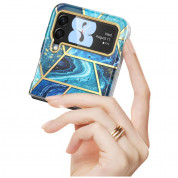 i-Blason Cosmo SupCase Protective Case for Samsung Galaxy Z Flip 4 (marble blue) 3