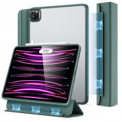 ESR Ascend Hybrid Case - полиуретанов калъф с отделящ се кейс и поставка за iPad Pro 12.9 M1 (2021), iPad Pro 12.9 (2020) (зелен-прозрачен)