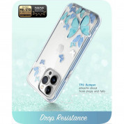 i-Blason Cosmo SupCase Protective Case - удароустойчив хибриден кейс с вграден протектор за дисплея за iPhone 14 Pro Max (син-прозрачен) 5