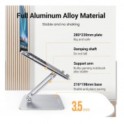 Ugreen Desk Folding Laptop Stand - сгъваема алуминиева поставка за MacBook и лаптопи от 11 до 17 инча (сребрист) 2