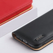 Dux Ducis Hivo Genuine Leather Flip Wallet Case - кожен калъф от естествена кожа с поставка и отделение за кр. карти за iPhone 14 Pro (черен) 11