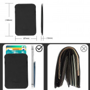 Kingxbar UltiMag ErgoFold Magnetic Kickstand Wallet - кожен портфейл (джоб) с вградена поставка за прикрепяне към iPhone с MagSafe (черен) 2