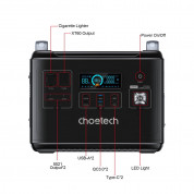 Choetech BS006 Super Mini 2000W Charging Dock - мощна външна зарядна станция (черен) 4