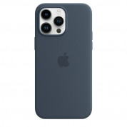 Apple iPhone Silicone Case with MagSafe - оригинален силиконов кейс за iPhone 14 Pro Max с MagSafe (син) 2