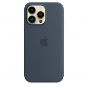Apple iPhone Silicone Case with MagSafe - оригинален силиконов кейс за iPhone 14 Pro Max с MagSafe (син) 1