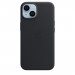 Apple iPhone Leather Case with MagSafe - оригинален кожен кейс (естествена кожа) с MagSafe за iPhone 14 (черен) 1