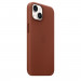 Apple iPhone Leather Case with MagSafe - оригинален кожен кейс (естествена кожа) с MagSafe за iPhone 14 Plus (кафяв) 6