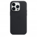 Apple iPhone Leather Case with MagSafe - оригинален кожен кейс (естествена кожа) с MagSafe за iPhone 14 Pro (черен) 4
